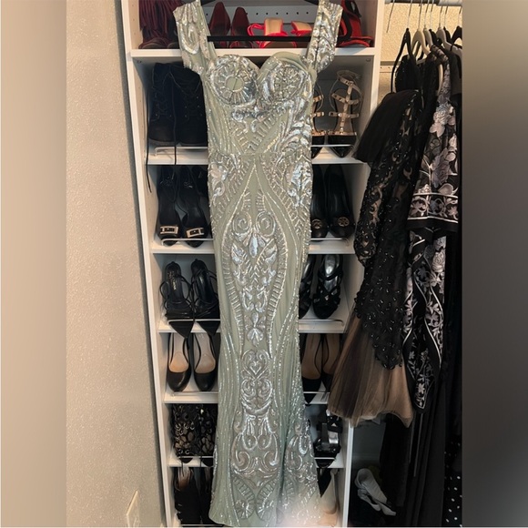 Sage sequin dress Small - Picture 5 of 5